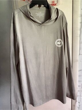 Vineyard Vines Men's Performance Hooded Long-Sleeve Shirt - Gray